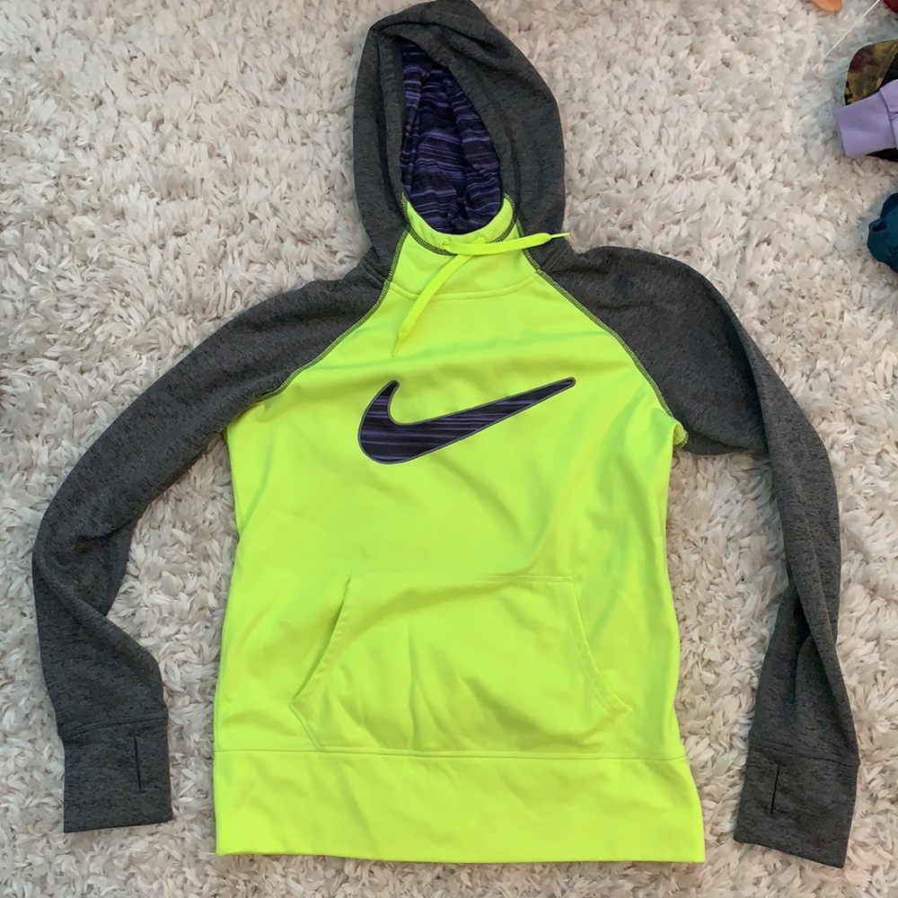 Bright Yellow Nike Therma Fit Sweatshirt Womens M
